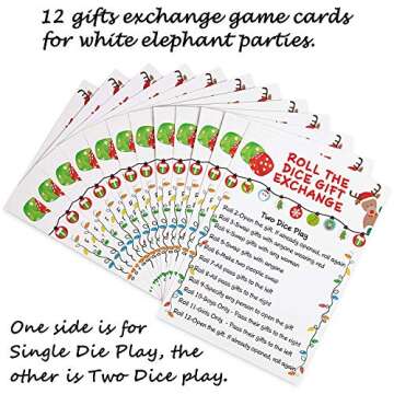 90shine Christmas Game White Elephant Gift Exchange Set