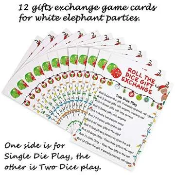 90shine Christmas Game White Elephant Gift Exchange Set