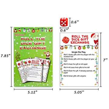 90shine Christmas Game White Elephant Gift Exchange Set