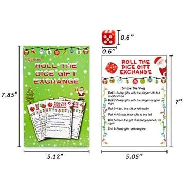 90shine Christmas Game White Elephant Gift Exchange Set
