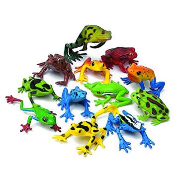 Wild Republic Frog Nature Tube, Amphibian Figures, Frog Toys, Educational Toys for Kids, 12-Piece