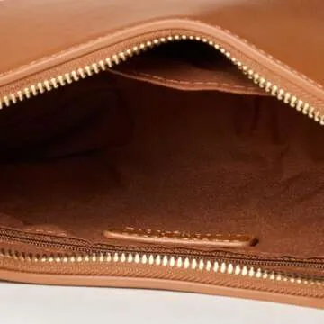 Stylish Kinsley Crescent Crossbody Bag in Cognac - The Drop