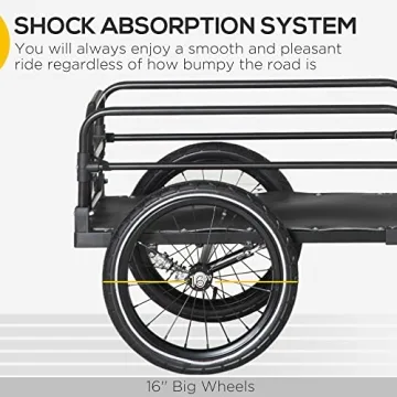 Aosom Bike Cargo Trailer - Lightweight & Spacious Bike Wagon