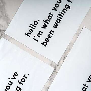 RUSPEPA Poly Mailer Shipping Bag with Self Sealing, Business Text Printed Design 2.3 Mil Heavy Duty Self Seal Mailing Envelopes, 100 Pack 10 x 13 inches, White