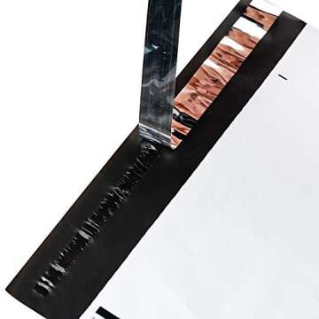 RUSPEPA Poly Mailer Shipping Bag with Self Sealing, Business Text Printed Design 2.3 Mil Heavy Duty Self Seal Mailing Envelopes, 100 Pack 10 x 13 inches, White