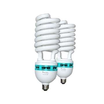 LimoStudio 85 Watt Fluorescent Full Spectrum Pure White Daylight Balanced Studio Light Bulb, AGG119-...