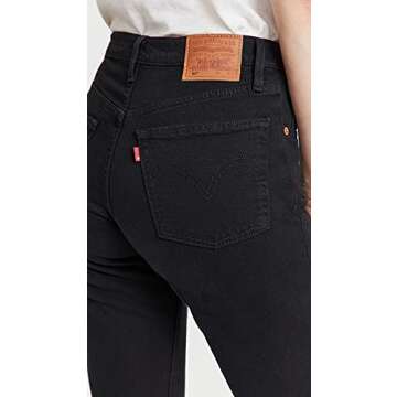 Levi's Women's Premium 501 Crop Jeans Black Sprout 27