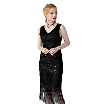 Stunning 1920s Flapper Dress with Beaded Tassels