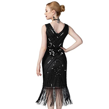 Stunning 1920s Flapper Dress with Beaded Tassels