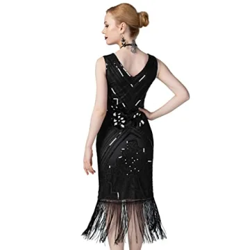 Stunning 1920s Flapper Dress with Beaded Tassels