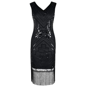 Stunning 1920s Flapper Dress with Beaded Tassels