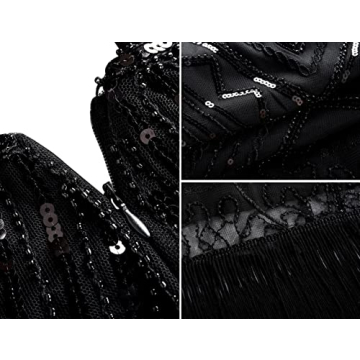 Stunning 1920s Flapper Dress with Beaded Tassels