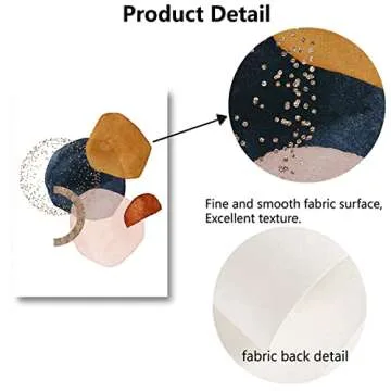 Dthllay Blue Orange Terracotta Wall Art Canvas Orange Abstract Pictures Modern Orange and Blue Paintings for Home Decor Orange and Blue Wall Prints for Living Room Wall Decor 16x24inchx3pcs Frameless