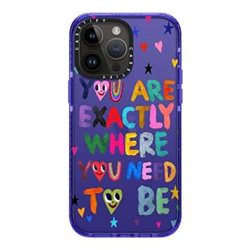 CASETiFY Impact iPhone 14 Pro Max Case [4X Military Grade Drop Tested / 8.2ft Drop Protection] - You are Exactly - Peri Purple