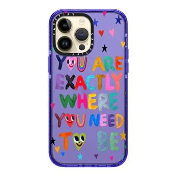 CASETiFY Impact iPhone 14 Pro Max Case [4X Military Grade Drop Tested / 8.2ft Drop Protection] - You are Exactly - Peri Purple