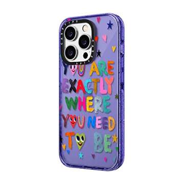 CASETiFY Impact iPhone 14 Pro Max Case [4X Military Grade Drop Tested / 8.2ft Drop Protection] - You are Exactly - Peri Purple