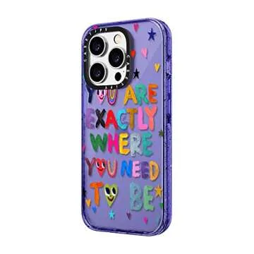 CASETiFY Impact iPhone 14 Pro Max Case [4X Military Grade Drop Tested / 8.2ft Drop Protection] - You are Exactly - Peri Purple