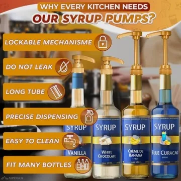 Coffee Syrup Pump Dispensers 4Pcs for Perfect Flavors