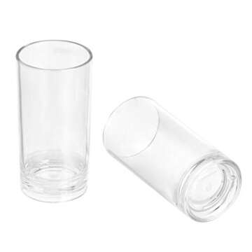 Amazon Basics Tritan Highball Glasses - 18-Ounce, Set of 4 (Plastic Material), Clear