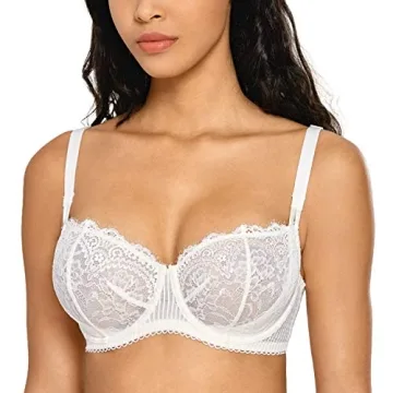 DOBREVA Women's Sexy Lace Push Up Plus Size Bra Comfort