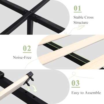 Feonase Upholstered King Size Bed Frame with 4 Storage Drawers, Charging Station and Tufted Wingback Storage Headboard, No Box Spring Needed, Easy Assembly, Dark Grey