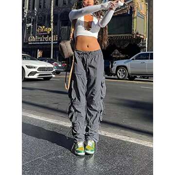 LQI Women's Baggy Cargo Pants Stylish and Comfortable