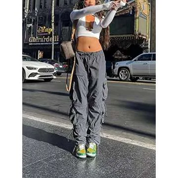 LQI Women's Baggy Cargo Pants Stylish and Comfortable