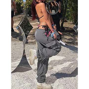 LQI Women's Baggy Cargo Pants Stylish and Comfortable