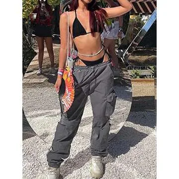 LQI Women's Baggy Cargo Pants Stylish and Comfortable