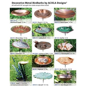 Achla Designs Copper Bee Fountain & Birdbath with Stake