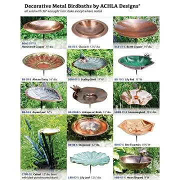 Achla Designs Copper Bee Fountain & Birdbath with Stake