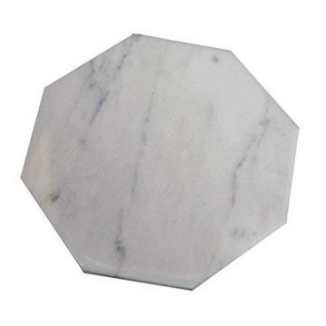 Set of 6 - White Marble Stone Coasters Octagonal Polished Coasters – 3.5 Inches (9 cm) in Diameter – Protection from Drink Rings -CraftsOfEgypt…