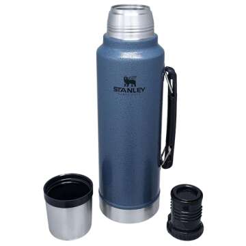 Stanley Classic Vacuum Insulated Wide Mouth Bottle - Hammertone Lake - BPA-Free 18/8 Stainless Steel Thermos for Cold & Hot Beverages - 1.5 QT