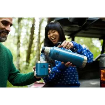 Stanley Classic Vacuum Insulated Wide Mouth Bottle - Hammertone Lake - BPA-Free 18/8 Stainless Steel Thermos for Cold & Hot Beverages - 1.5 QT