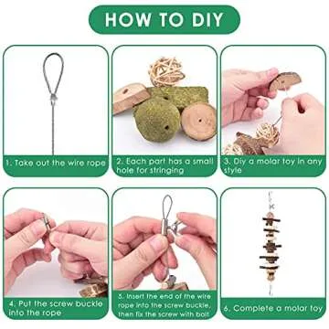 KATUMO Rabbit Chew Toys, 68 PCS DIY Kit for Small Pets