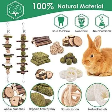KATUMO Rabbit Chew Toys, 68 PCS DIY Kit for Small Pets