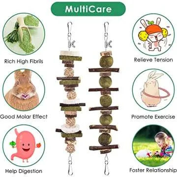 KATUMO Rabbit Chew Toys, 68 PCS DIY Kit for Small Pets