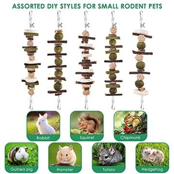 KATUMO Rabbit Chew Toys, 68 PCS DIY Kit for Small Pets