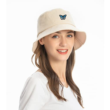 ZLYC Unisex Embroidered Bucket Hat Summer Fashion Accessory
