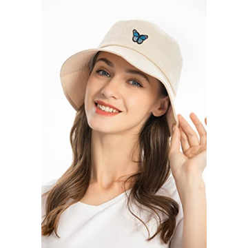 ZLYC Unisex Embroidered Bucket Hat Summer Fashion Accessory