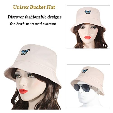 ZLYC Unisex Embroidered Bucket Hat Summer Fashion Accessory