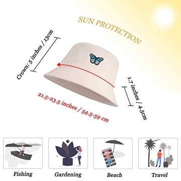 ZLYC Unisex Embroidered Bucket Hat Summer Fashion Accessory