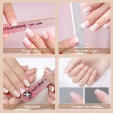 Glass Nail Files and Nail File 100/180 Professional Double Sided Grit Nail Files Tool and Nail Buffering Files for Women and Girls (Blue)