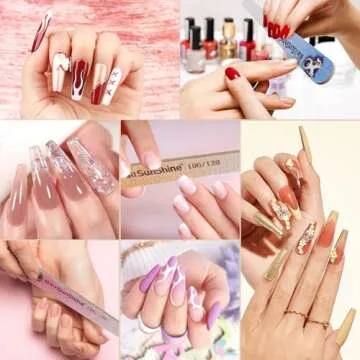 Glass Nail Files and Nail File 100/180 Professional Double Sided Grit Nail Files Tool and Nail Buffering Files for Women and Girls (Blue)