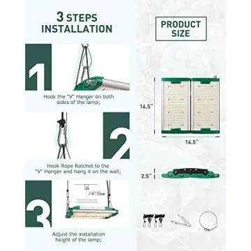 Grow Light - 2000W LED Grow Light 6x6ft Coverage Dimmable Full Spectrum Grow Lights 816 LEDs - Plant Grow Lights for Indoor Plants Veg and Bloom with 45° Flexible Bead Panel - AOSBEIC
