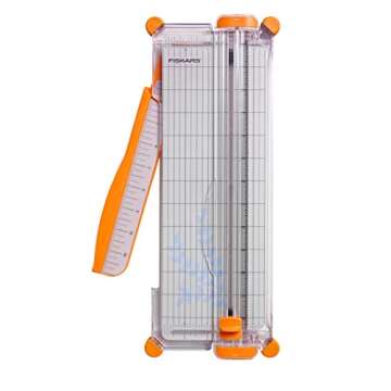 Fiskars SureCut Portable Paper Trimmer, 12 Inch Cut , Orange - 154450-1009