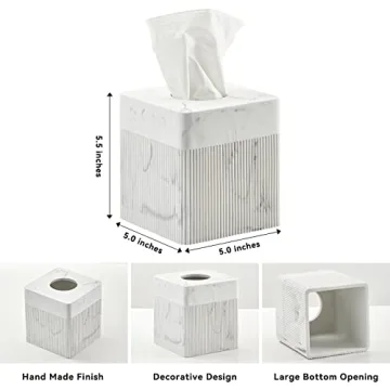 Elegant Marble Tissue Box Cover for Modern Home Decor