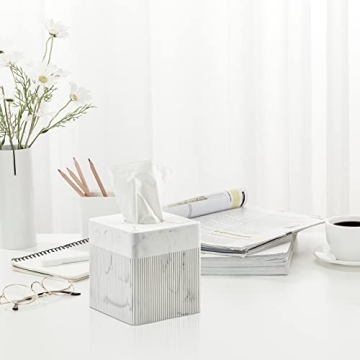Elegant Marble Tissue Box Cover for Modern Home Decor