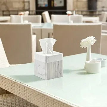 Elegant Marble Tissue Box Cover for Modern Home Decor