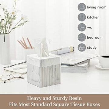 Elegant Marble Tissue Box Cover for Modern Home Decor